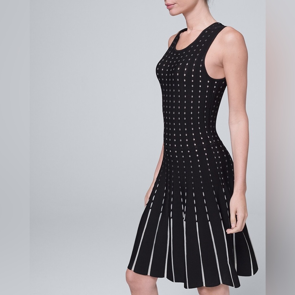 NWT White House Black Market Tank Sweater Dress with Stitch Detail sz M